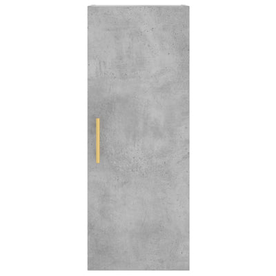 Kaappi betoninharmaa 34,5x34x180 cm tekninen puu