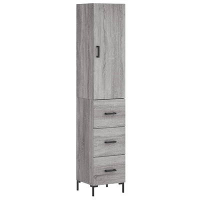 Kaappi harmaa Sonoma 34,5x34x180 cm tekninen puu