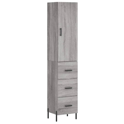 Kaappi harmaa Sonoma 34,5x34x180 cm tekninen puu