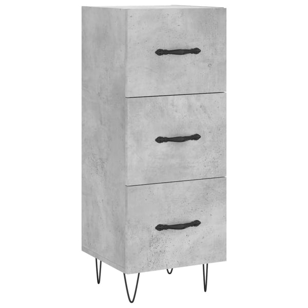 Betoninharmaa kaappi, tekninen puu 34,5x34x180 cm mitat