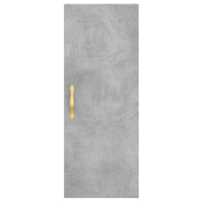 Kaappi betoninharmaa 34,5x34x180 cm tekninen puu