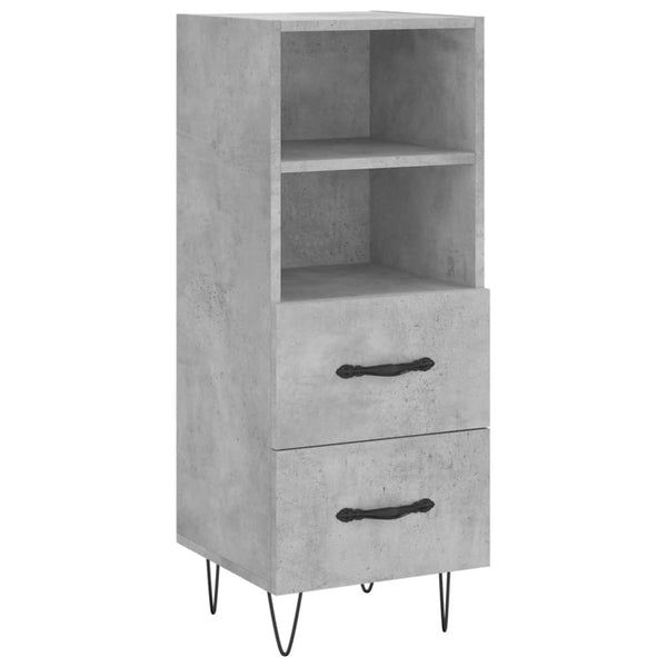 Kaappi 34,5x34x180 cm, tekninen puu ja väri betoninharmaa