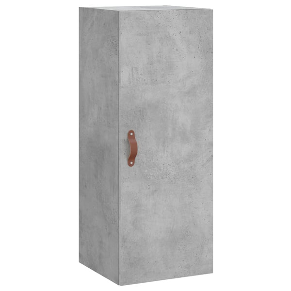 Kaappi betoninharmaa 34,5x34x180 cm tekninen puu
