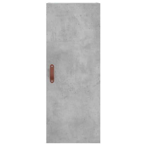 Kaappi betoninharmaa 34,5x34x180 cm tekninen puu