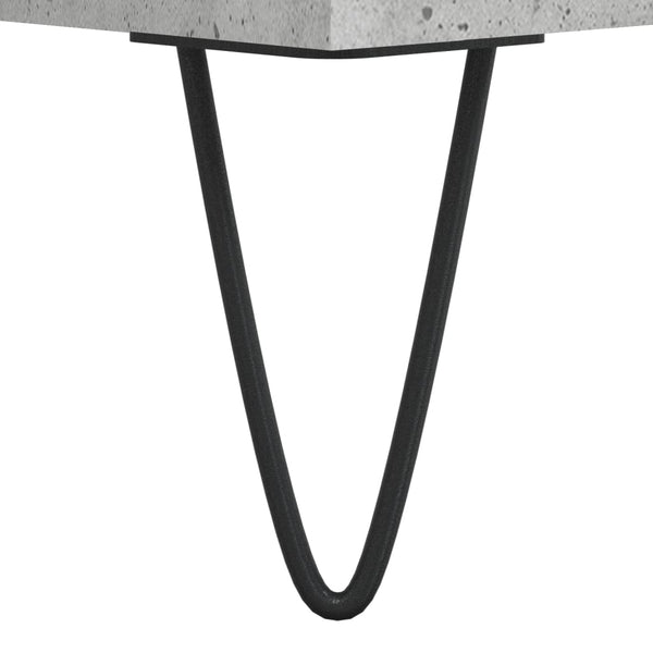 Betoninharmaa kaappi, 34,5x34x180 cm mitat, tekninen puu
