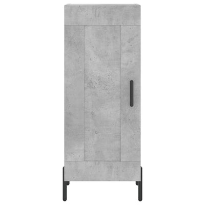 Kaappi betoninharmaa 34,5x34x180 cm tekninen puu