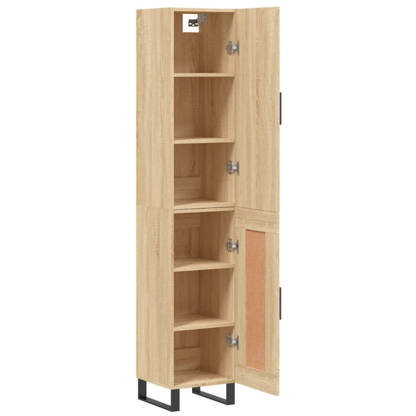 Kaappi 34x180x34,5 cm Sonoma-tammesta teknisestä puusta