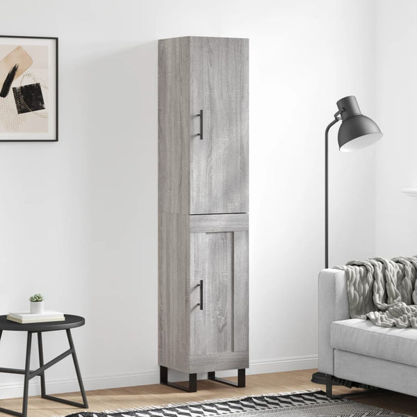 34,5x34x180 cm harmaasta teknisestä puusta Sonoma-kaappi