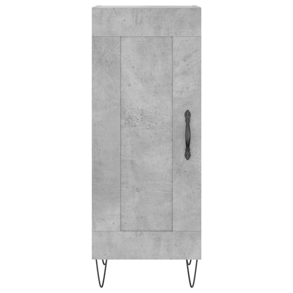 Kaappi 34,5x34x180 cm, valmistettu teknisestä puusta, väri betoninharmaa