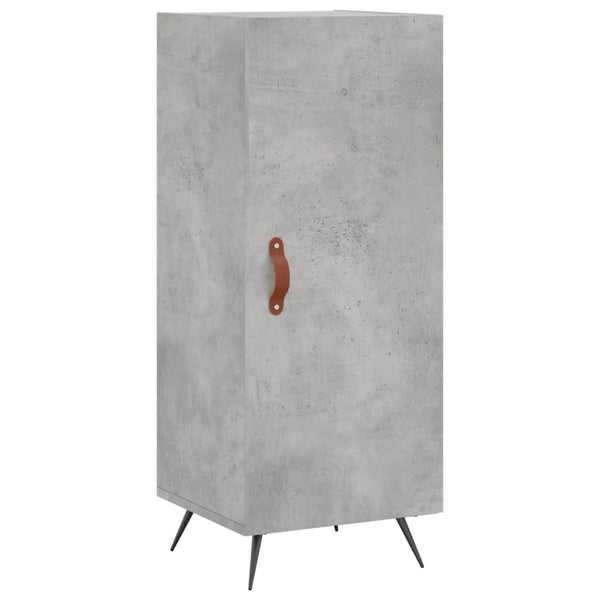 Kaappi betoninharmaa 34,5x34x180 cm tekninen puu
