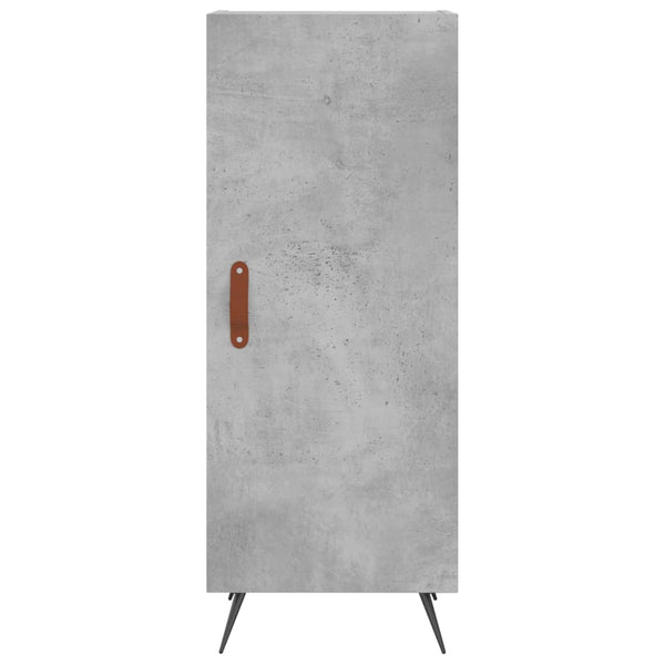 Kaappi betoninharmaa 34,5x34x180 cm tekninen puu