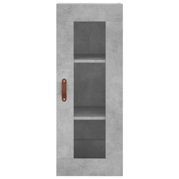 Kaappi betoninharmaa 34,5x34x180 cm tekninen puu