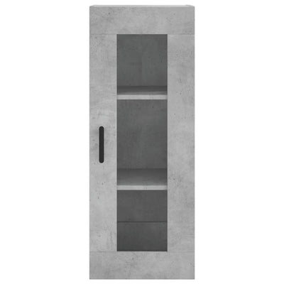 Kaappi betoninharmaa 34,5x34x180 cm tekninen puu