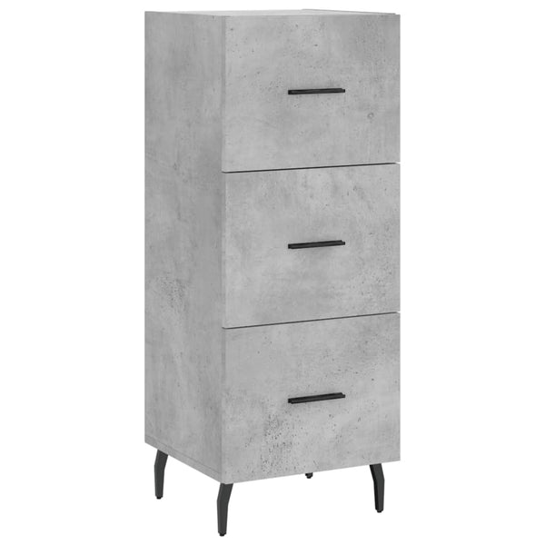 Kaappi 34,5x34x180 cm, väri betoninharmaa, materiaali tekninen puu