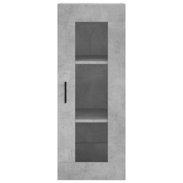 Kaappi 34,5x34x180 cm, väri betoninharmaa, materiaali tekninen puu