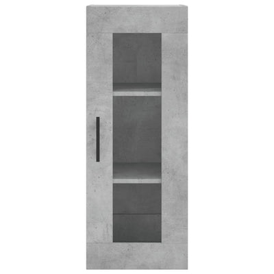 Kaappi betoninharmaa 34,5x34x180 cm tekninen puu
