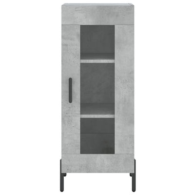 Kaappi betoninharmaa 34,5x34x180 cm tekninen puu