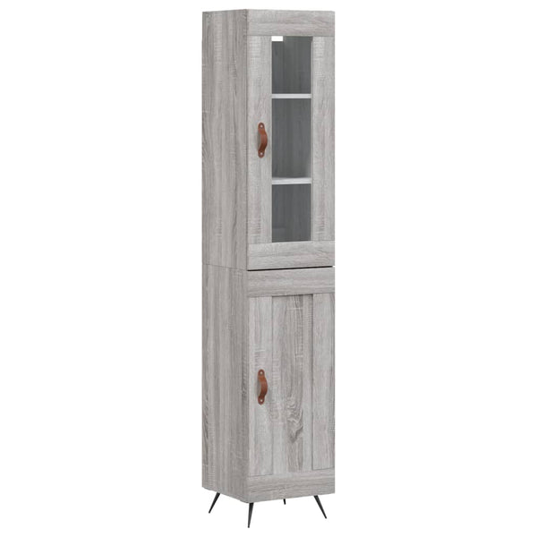 Kaappi harmaa Sonoma 34,5x34x180 cm tekninen puu
