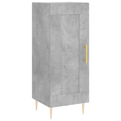 Kaappi betoninharmaa 34,5x34x180 cm tekninen puu