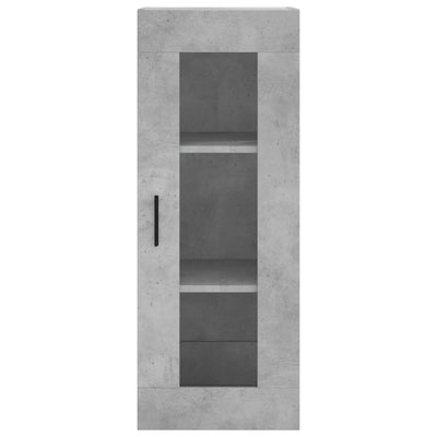 Kaappi betoninharmaa 34,5x34x180 cm tekninen puu