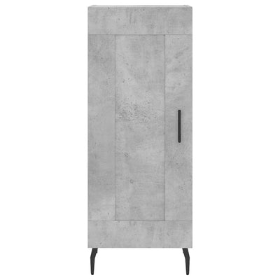 Kaappi betoninharmaa 34,5x34x180 cm tekninen puu
