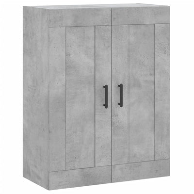 Kaappi betoninharmaa 69,5x34x180 cm tekninen puu