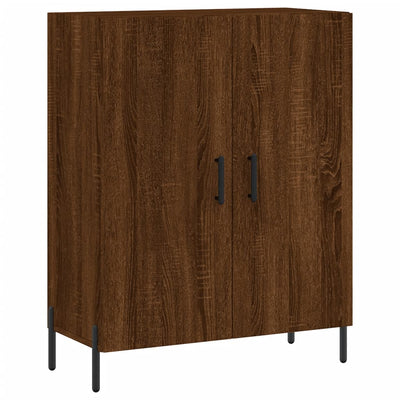 Kaappi ruskea tammi 69,5x34x180 cm tekninen puu