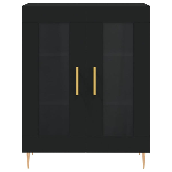 Kaappi musta 69,5x34x180 cm tekninen puu