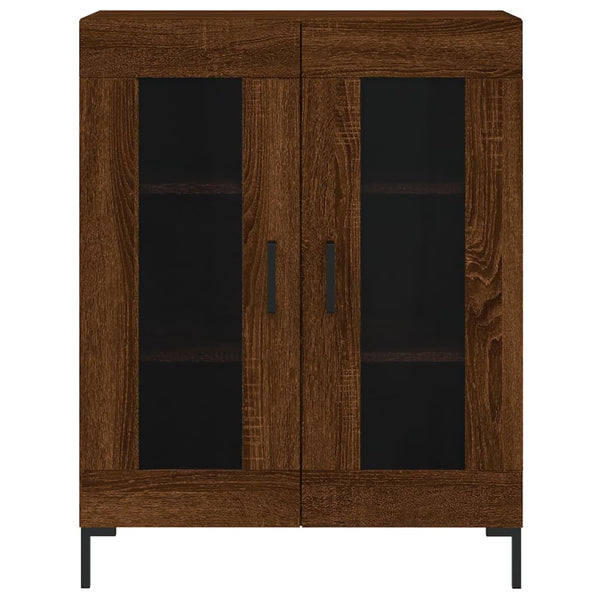 Kaappi ruskea tammi 69,5x34x180 cm tekninen puu