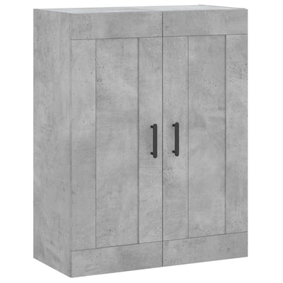 Kaappi betoninharmaa 69,5x34x180 cm tekninen puu