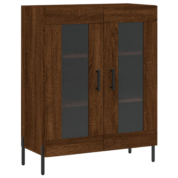 Kaappi ruskea tammi 69,5x34x180 cm tekninen puu