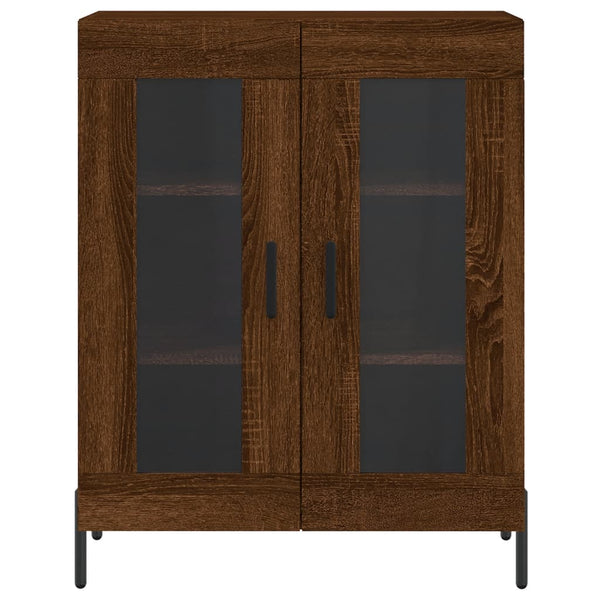 Kaappi ruskea tammi 69,5x34x180 cm tekninen puu