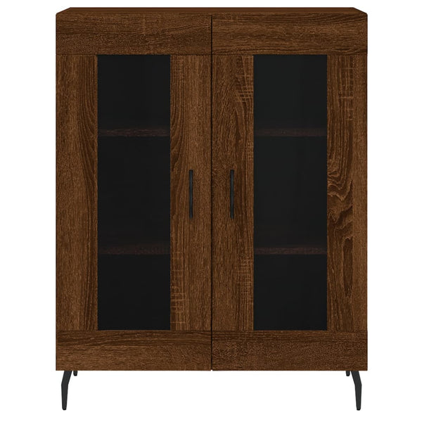 Kaappi ruskea tammi 69,5x34x180 cm tekninen puu