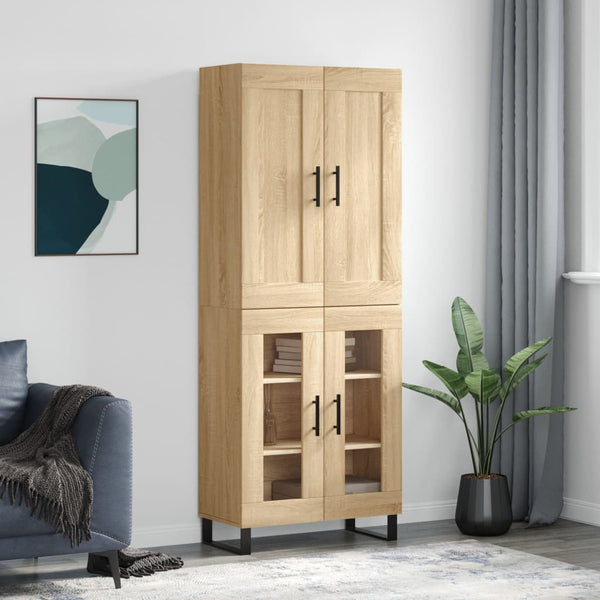 Kaappi Sonoma tammi 69,5x34x180 cm tekninen puu (90)