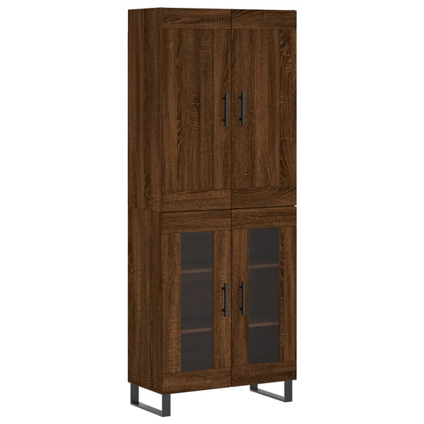 Kaappi ruskea tammi 69,5x34x180 cm tekninen puu