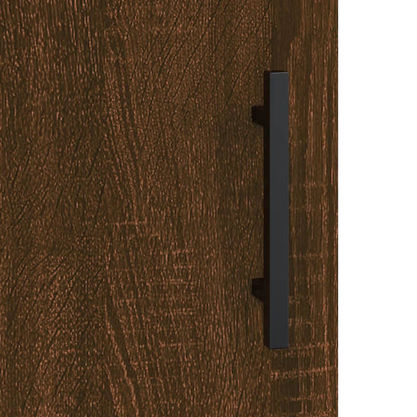 Kaappi ruskea tammi 69,5x34x180 cm tekninen puu
