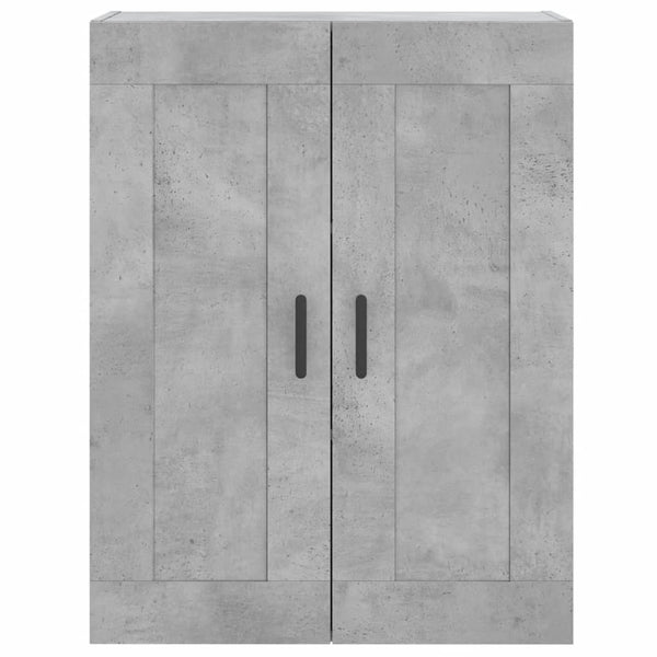 Kaappi betoninharmaa 69,5x34x180 cm tekninen puu