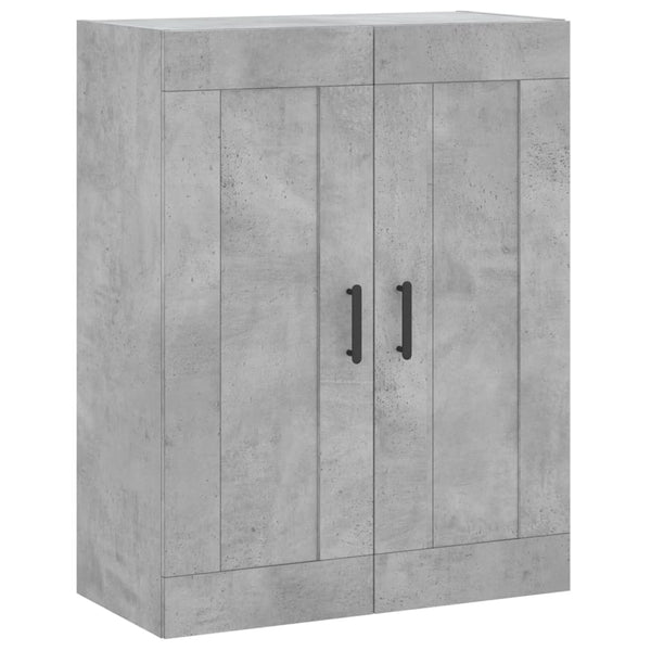 Kaappi betoninharmaa 69,5x34x180 cm tekninen puu