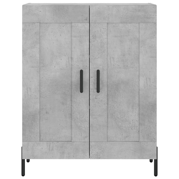 Kaappi betoninharmaa 69,5x34x180 cm tekninen puu