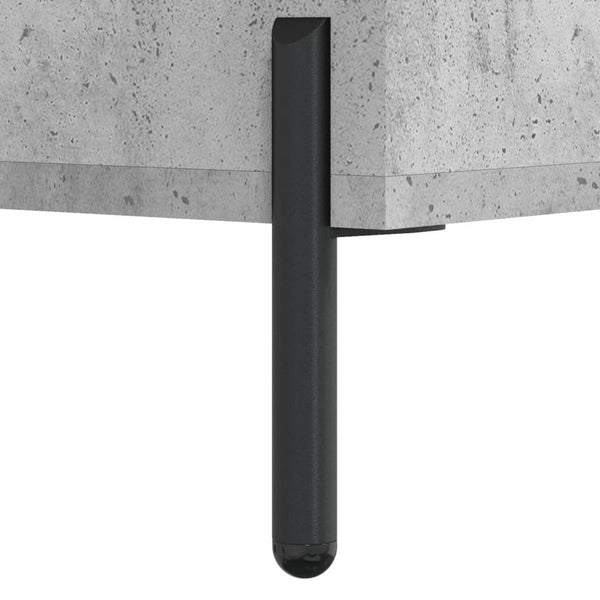 Kaappi betoninharmaa 69,5x34x180 cm tekninen puu