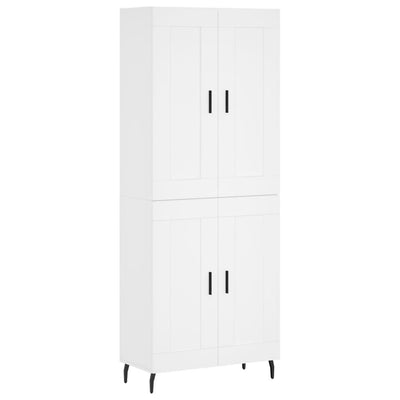 Kaappi valkoinen 69,5x34x180 cm tekninen puu