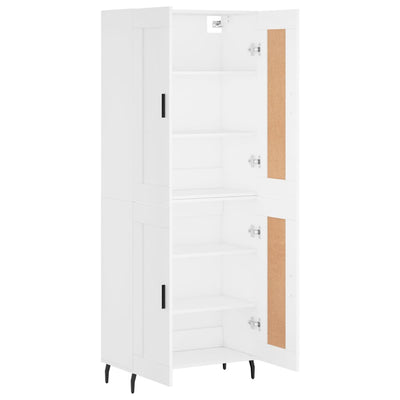 Kaappi valkoinen 69,5x34x180 cm tekninen puu