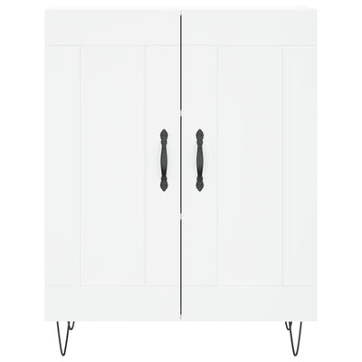 Kaappi valkoinen 69,5x34x180 cm tekninen puu