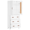 Kaappi valkoinen 69,5x34x180 cm tekninen puu