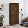 Kaappi ruskea tammi 69,5x34x180 cm tekninen puu