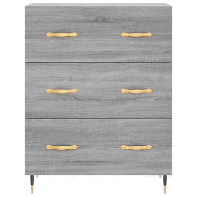Kaappi harmaa Sonoma 69,5x34x180 cm tekninen puu