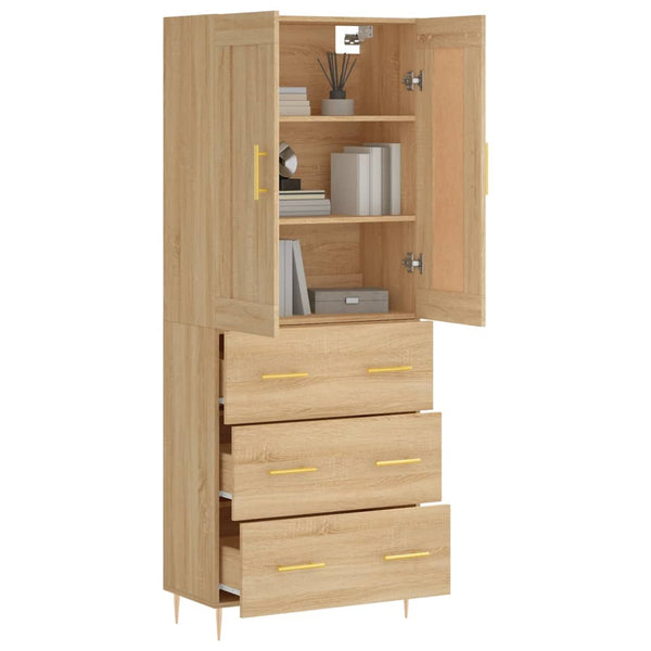 Kaappi Sonoma tammi 69,5x34x180 cm tekninen puu