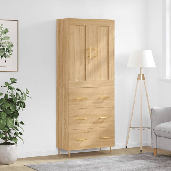 Kaappi Sonoma tammi 69,5x34x180 cm tekninen puu