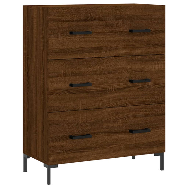 Kaappi ruskea tammi 69,5x34x180 cm tekninen puu
