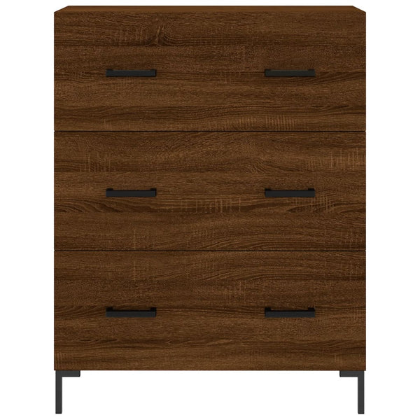 Kaappi ruskea tammi 69,5x34x180 cm tekninen puu